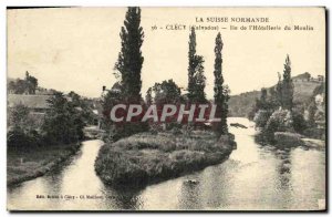 Old Postcard Clecy La Suisse Normande daughter of Hotellerie du Moulin