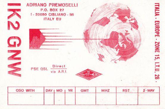 Cisliano Italy QSL 1990s Amateur Italian Radio Postcard