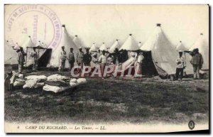 Old Postcard Army Camp Buchard Tents