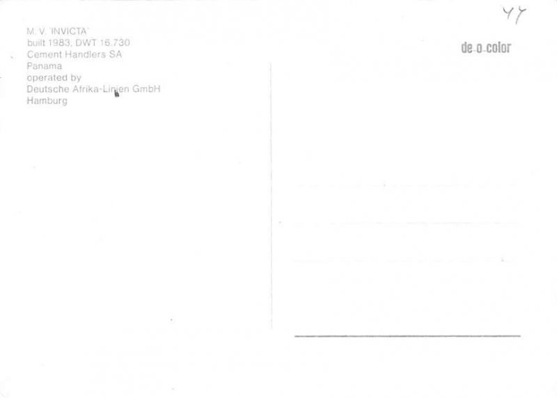 MV Invicta Freighter Ship 