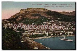 Old Postcard Monaco Palais Du Prince Condamine port