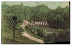 Old Postcard Beziers Plateau poets Swan Lake