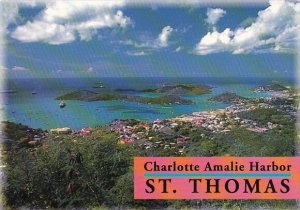 U S Virgin Islands St Thomas Aerial View Charlotte Amalie Harbor