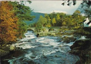 Scotland Perthshire Dochart Falls and Bridge Killin