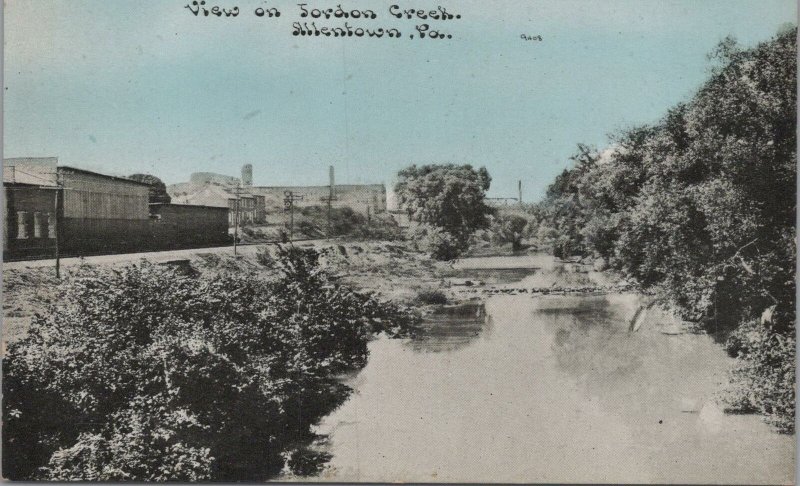 Postcard View on Jordon Creek Allentown PA