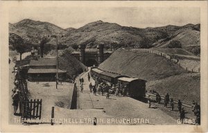 PC PAKISTAN, THE KHOJAK TUNNEL & TRAIN, Vintage Postcard (b43241)