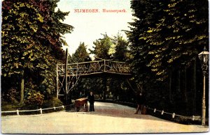 Netherlands Nijmegen Hunnerpark Vintage Postcard  09.73