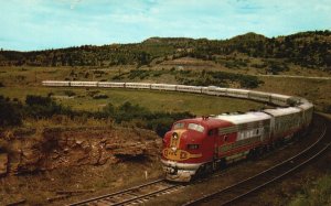 Vintage Postcard Ascending Raton Pass Santa Fe Railroad Chicago & California