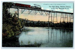 c1910s The High Bridge, Perre Marquette Railroad Cleveland Ohio OH Postcard 