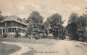 De Forest Ave, Summit, New Jersey, Early Postcard, Used in 1910