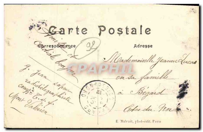 Old Postcard Suresnes A flower thought