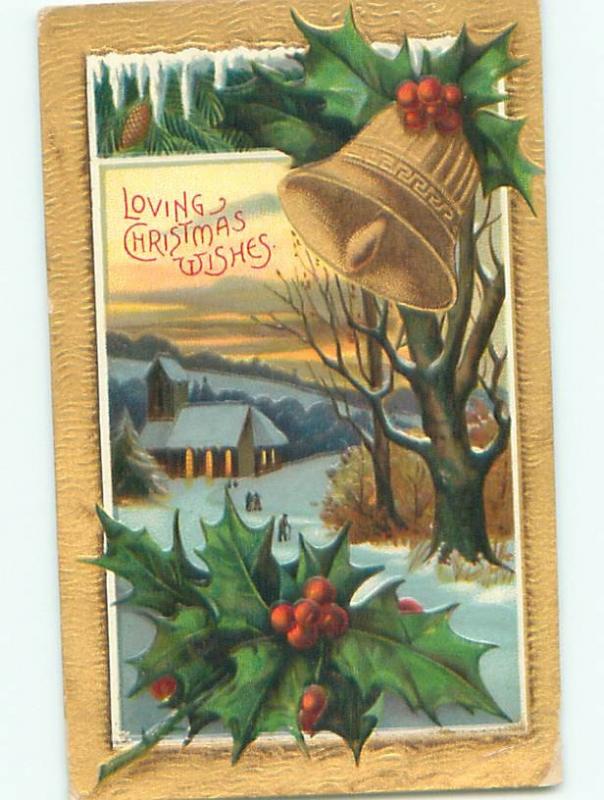 Divided-Back CHRISTMAS SCENE Great Postcard W9680