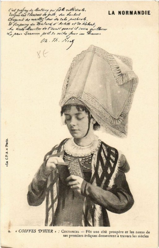 CPA COUTANCES - Coiffes d'Hier - Jeune Femme - Folklore - Type (633276)