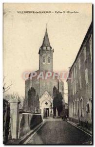 Villeneuve de Marsan Postcard Ancient Church St Hippolyte