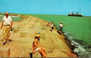 Texas Corpus Christi Red Granite Jetty