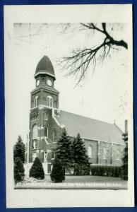 St Lawrence Catholic Church Milbank South Dakota sd old real photo postcard RPPC