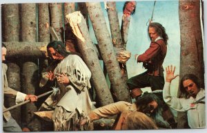 postcard Musee Historique wax museum  Dollard des Ormeaux at Long-Sault