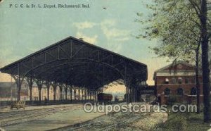 PCC and St L Depot, Richmond, IN USA Train Railroad Station Depot Unused ligh...