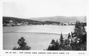 South Gaspe Quebec Canada Inner Harbour  Scenic View Real Photo PC JE359669