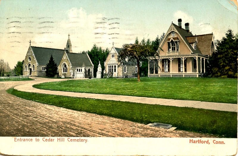 CT - Hartford. Cedar Hill Cemetery Entrance