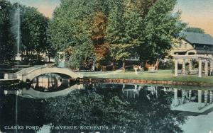 Reflections on Clarks Pond, East Avenue, Rochester, New York - DB