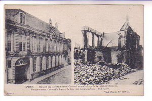 Before and After War Ruins, Bourgmesire Colaert's House, Ypres Belgium