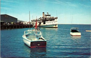 Postcard MA Nantucket - Steamer Nantucket at the Wharf