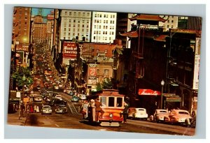 Vintage 1962 Postcard San Francisco Cable Cars & Antique Autos California