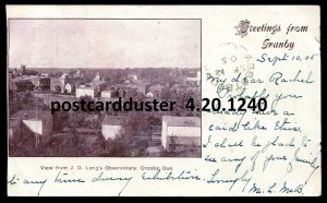 h3790 - GRANBY Quebec Postcard 1905 Birds Eye View