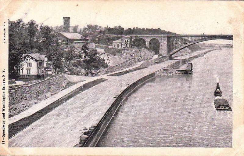 Postcard Speedway + Washington Bridge NY