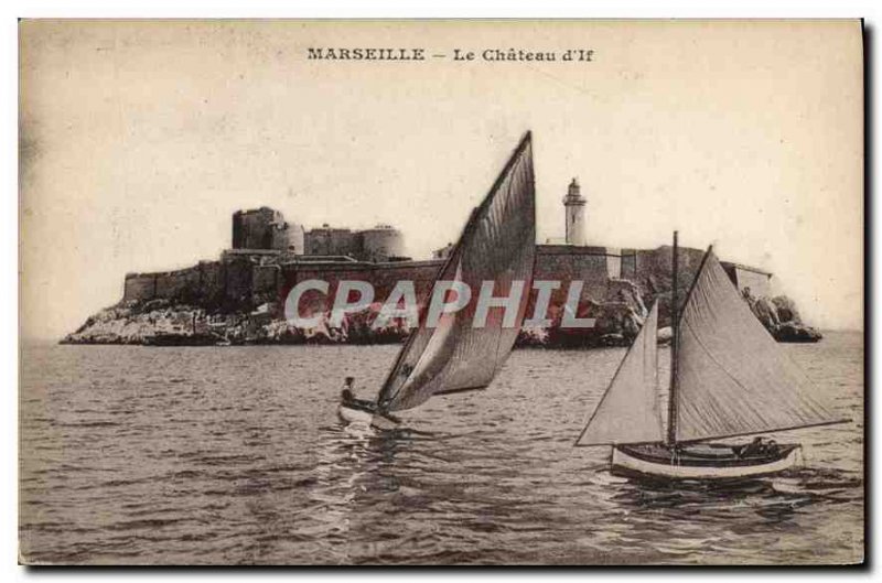 Old Postcard Chateau d'If Marseille