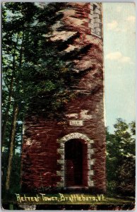 1917 Retreat Tower Battleboro Vermont VT Surrounded w/ Trees Posted Postcard