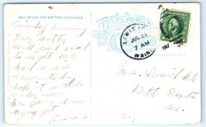 SABATTUS, Maine ME ~ HIGH SCHOOL 1917 Androscoggin County  Postcard