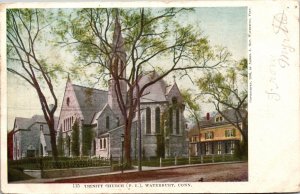 Trinity Church Waterbury Connecticut Conn Antique Undivided Back Postcard 