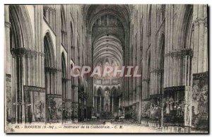 Rouen- Interior of the Cathedral -Carte Old Post