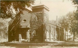 Abingdon Illinois Gymnasium Redding College RPPC Photo Postcard 21-3637