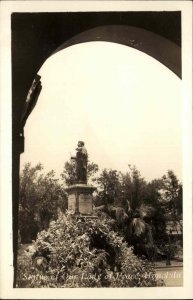 Honolulu Hawaii HI Our Lady of Peace Statue Real Photo Vintage Postcard