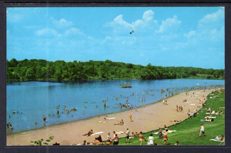 Bathing Beach and Lake,Whitewater State Park,IN BIN