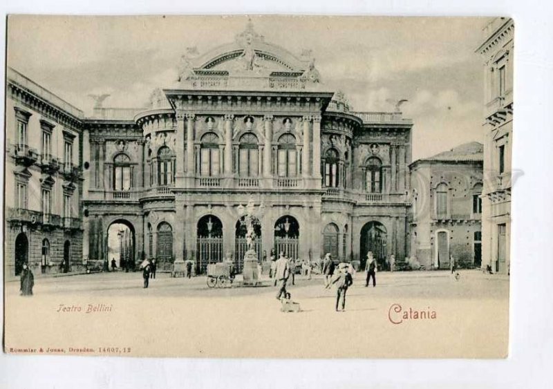 415613 ITALY CATANIA Bellini theatre Vintage postcard