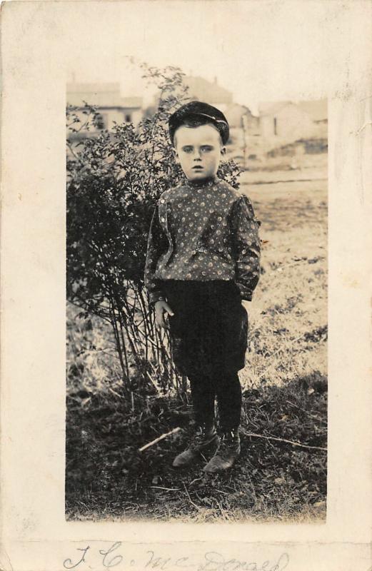 F25/ LaGrande Oregon RPPC Postcard 1910 Well-Dressed Boy