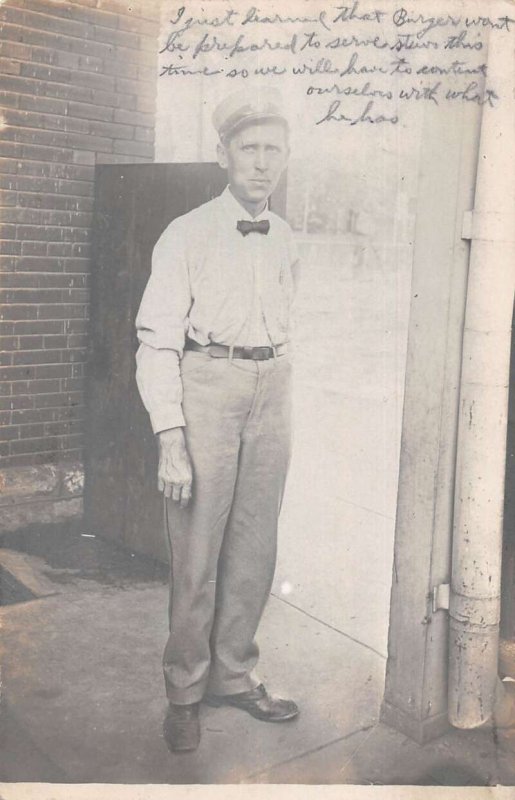 St Louis Missouri Railroad Worker Real Photo Vintage Postcard AA34540