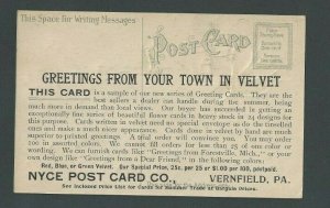 Ca 1908 Post Card Advertising Florals 25 For 25c Per Box