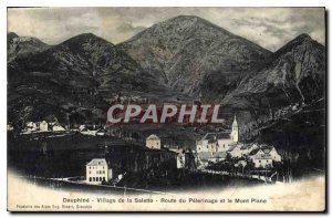 Old Postcard Dauphine Village of La Salette Pilgrimage route and Mount Plano