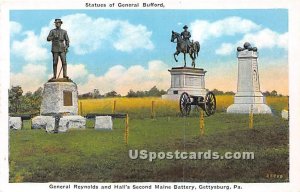 Statues of Generals Buford & Reynolds - Gettysburg, Pennsylvania PA  