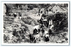 c1940's A Mountain Wedding Cline Chattanooga Tennessee TN RPPC Photo Postcard