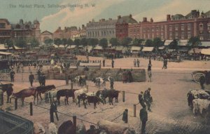 Wiltshire Postcard - The Market Place, Salisbury  SW18839