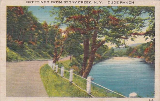 New York Greetings From Stony Creek Dude Ranch 1944