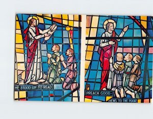 Postcard Scenes From the Large Art Glass Window Cramblet Chapel St. Louis MO USA