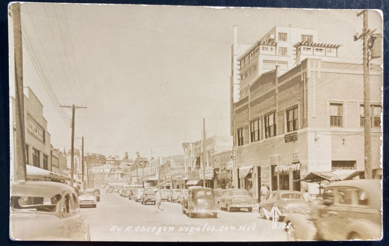 Mint Mexico Real Picture Postcard A Obregon Avenue Nogales Sonora 