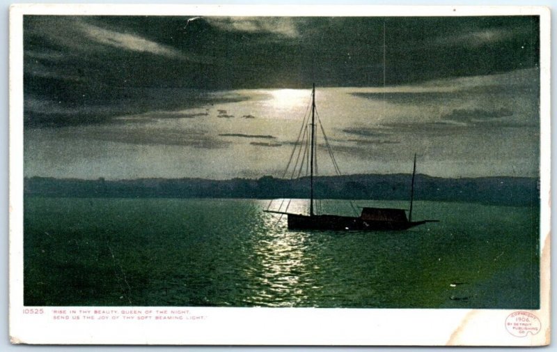 Postcard - Evening Waters Scenery with Poem